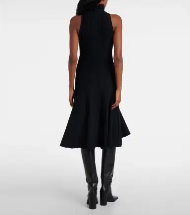 Alaïa Alaïa Ribbed-knit turtleneck midi dress | Thumbnail 4 Alaïa Alaïa Ribbed-knit turtleneck midi dress | Thumbnail 4