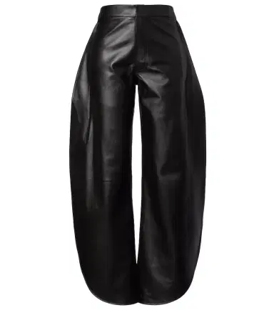 Alaïa Alaïa High-rise leather barrel-leg pants | Thumbnail 1 Alaïa Alaïa High-rise leather barrel-leg pants | Thumbnail 1