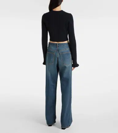 Alaïa Alaïa Cropped wool and silk-blend cardigan | Thumbnail 5 Alaïa Alaïa Cropped wool and silk-blend cardigan | Thumbnail 5
