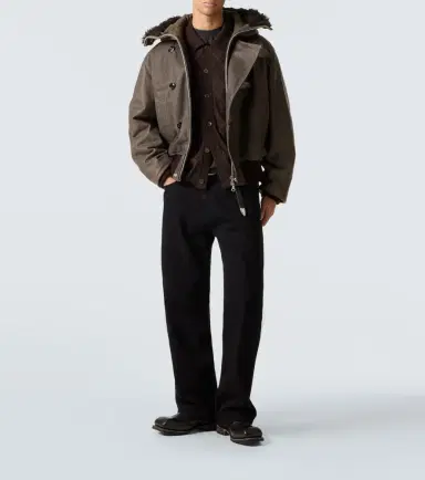 Our Legacy Compel shearling-trimmed leather jacket | Thumbnail 3 Our Legacy Compel shearling-trimmed leather jacket | Thumbnail 3