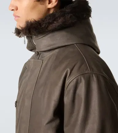 Our Legacy Compel shearling-trimmed leather jacket | Thumbnail 5 Our Legacy Compel shearling-trimmed leather jacket | Thumbnail 5
