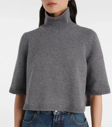 Alaïa Alaïa Cropped cashmere-blend turtleneck top | Thumbnail 5 Alaïa Alaïa Cropped cashmere-blend turtleneck top | Thumbnail 5