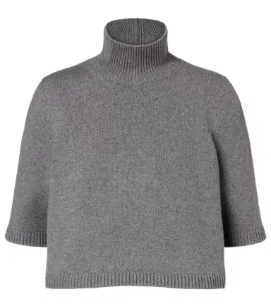 Alaïa Alaïa Cropped cashmere-blend turtleneck top | Thumbnail 1 Alaïa Alaïa Cropped cashmere-blend turtleneck top | Thumbnail 1
