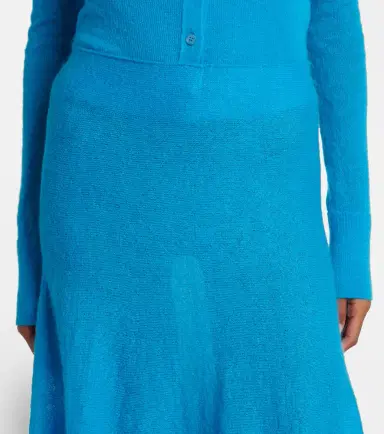Alaia Alaïa Circle mohair and wool-blend midi skirt | Thumbnail 2 Alaia Alaïa Circle mohair and wool-blend midi skirt | Thumbnail 2