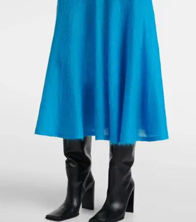 Alaia Alaïa Circle mohair and wool-blend midi skirt | Thumbnail 3 Alaia Alaïa Circle mohair and wool-blend midi skirt | Thumbnail 3