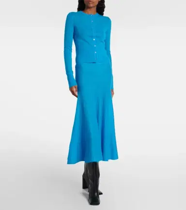Alaia Alaïa Circle mohair and wool-blend midi skirt | Thumbnail 4 Alaia Alaïa Circle mohair and wool-blend midi skirt | Thumbnail 4