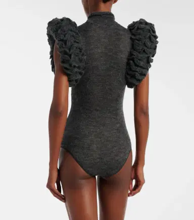 Alaïa Alaïa Ruffled mohair and wool-blend bodysuit | Thumbnail 3 Alaïa Alaïa Ruffled mohair and wool-blend bodysuit | Thumbnail 3
