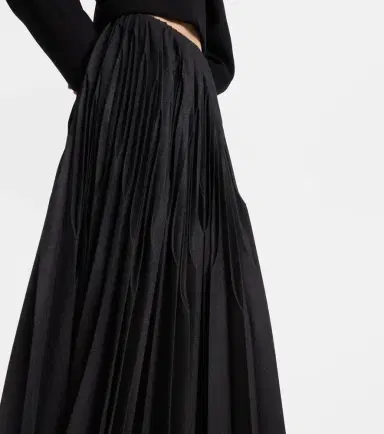 Alaïa Alaïa Pleated wool flannel midi skirt | Thumbnail 5 Alaïa Alaïa Pleated wool flannel midi skirt | Thumbnail 5