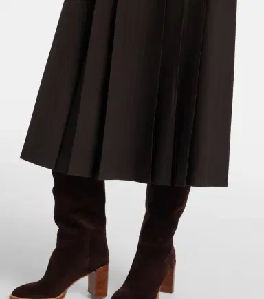Gabriela Hearst Wesley pleated wool midi skirt | Thumbnail 3 Gabriela Hearst Wesley pleated wool midi skirt | Thumbnail 3