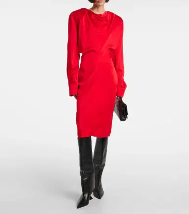 Stella McCartney Cowl neck satin midi dress | Thumbnail 2 Stella McCartney Cowl neck satin midi dress | Thumbnail 2