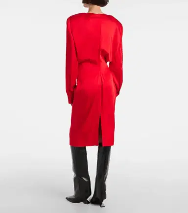 Stella McCartney Cowl neck satin midi dress | Thumbnail 4 Stella McCartney Cowl neck satin midi dress | Thumbnail 4