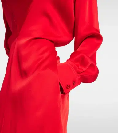 Stella McCartney Cowl neck satin midi dress | Thumbnail 6 Stella McCartney Cowl neck satin midi dress | Thumbnail 6