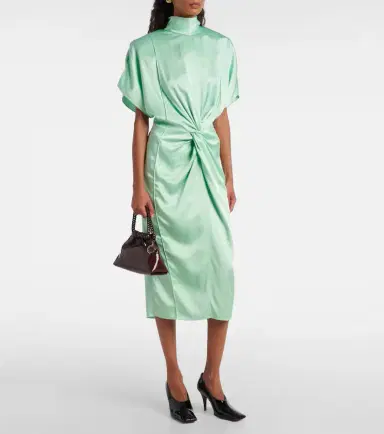 Stella McCartney Satin midi dress | Thumbnail 2 Stella McCartney Satin midi dress | Thumbnail 2