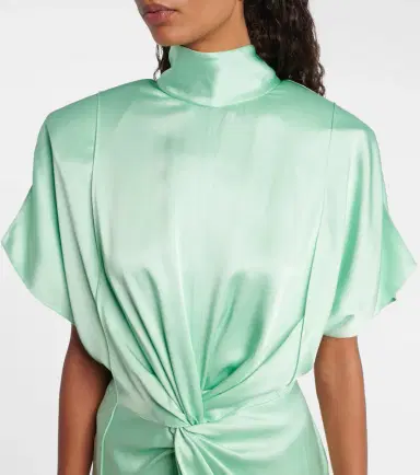 Stella McCartney Satin midi dress | Thumbnail 4 Stella McCartney Satin midi dress | Thumbnail 4