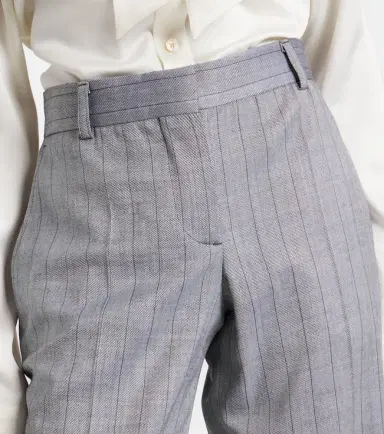 Stella McCartney Striped wool wide-leg pants | Thumbnail 5 Stella McCartney Striped wool wide-leg pants | Thumbnail 5