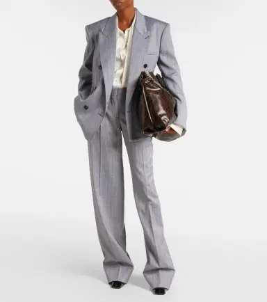 Stella McCartney Striped wool wide-leg pants | Thumbnail 6 Stella McCartney Striped wool wide-leg pants | Thumbnail 6
