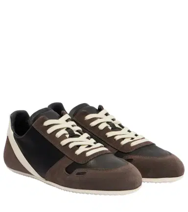 Rick Owens Minimal leather and suede sneakers | Thumbnail 1 Rick Owens Minimal leather and suede sneakers | Thumbnail 1