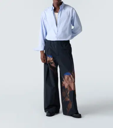 Dries Van Noten Pilan floral wool-blend taffeta wide-leg pants | Thumbnail 2 Dries Van Noten Pilan floral wool-blend taffeta wide-leg pants | Thumbnail 2