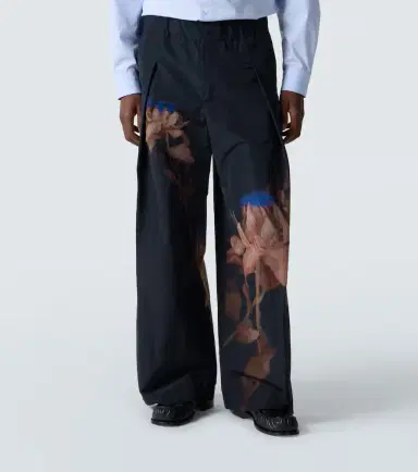Dries Van Noten Pilan floral wool-blend taffeta wide-leg pants | Thumbnail 3 Dries Van Noten Pilan floral wool-blend taffeta wide-leg pants | Thumbnail 3