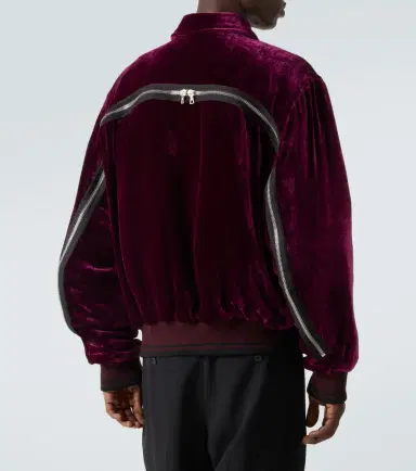 Dries Van Noten Velvet bomber jacket | Thumbnail 3 Dries Van Noten Velvet bomber jacket | Thumbnail 3