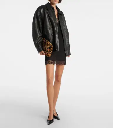Saint Laurent Lace-trimmed silk jersey slip dress | Thumbnail 5 Saint Laurent Lace-trimmed silk jersey slip dress | Thumbnail 5