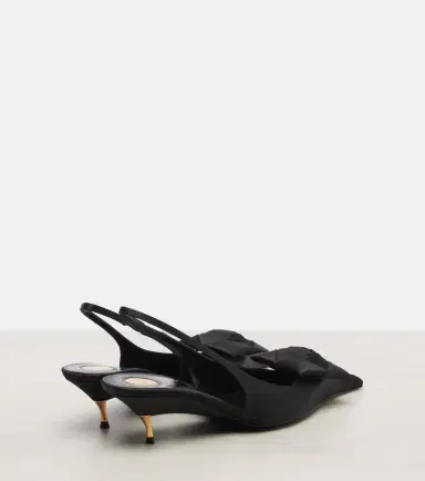 Saint Laurent Dakota 50 crêpe satin slingback pumps | Thumbnail 4 Saint Laurent Dakota 50 crêpe satin slingback pumps | Thumbnail 4