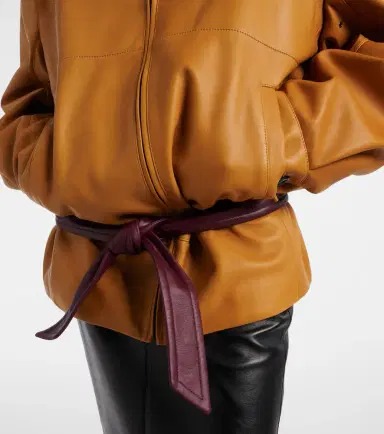 Saint Laurent Belted leather jacket | Thumbnail 2 Saint Laurent Belted leather jacket | Thumbnail 2