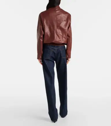 Magda Butrym Leather bomber jacket | Thumbnail 6 Magda Butrym Leather bomber jacket | Thumbnail 6