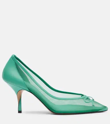 Jacquemus Tourni 80 leather-trimmed mesh pumps | Thumbnail 3 Jacquemus Tourni 80 leather-trimmed mesh pumps | Thumbnail 3