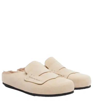 Jacquemus Shearling-lined suede mules | Thumbnail 1 Jacquemus Shearling-lined suede mules | Thumbnail 1