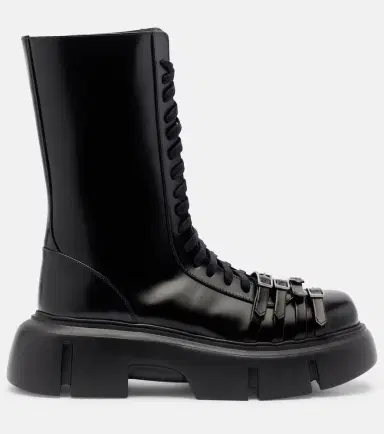 Simone Rocha Platform leather combat boots | Thumbnail 4 Simone Rocha Platform leather combat boots | Thumbnail 4
