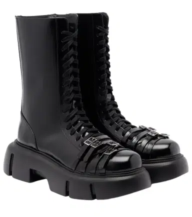 Simone Rocha Platform leather combat boots | Thumbnail 1 Simone Rocha Platform leather combat boots | Thumbnail 1