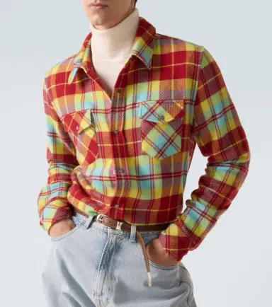 God's True Cashmere Plaid cashmere shirt with labradorite | Thumbnail 6 God's True Cashmere Plaid cashmere shirt with labradorite | Thumbnail 6