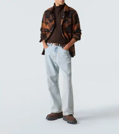 God's True Cashmere Plaid cashmere shirt with sunstone | Thumbnail 2 God's True Cashmere Plaid cashmere shirt with sunstone | Thumbnail 2