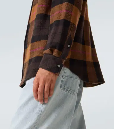 God's True Cashmere Plaid cashmere shirt with sunstone | Thumbnail 4 God's True Cashmere Plaid cashmere shirt with sunstone | Thumbnail 4