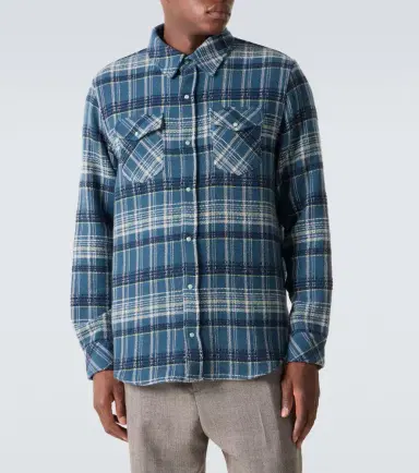 God's True Cashmere Fantasia plaid cashmere shirt with emerald | Thumbnail 4 God's True Cashmere Fantasia plaid cashmere shirt with emerald | Thumbnail 4