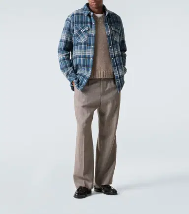God's True Cashmere Fantasia plaid cashmere shirt with emerald | Thumbnail 6 God's True Cashmere Fantasia plaid cashmere shirt with emerald | Thumbnail 6