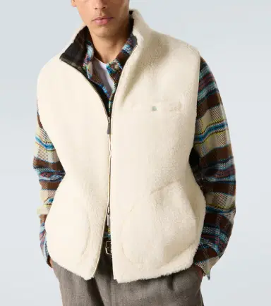 God's True Cashmere Reversible cashmere and wool vest with emerald | Thumbnail 5 God's True Cashmere Reversible cashmere and wool vest with emerald | Thumbnail 5