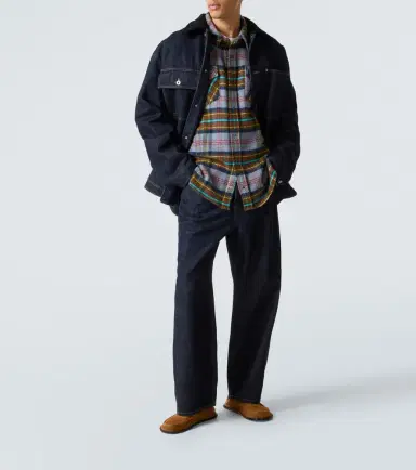 God's True Cashmere Plaid cashmere shirt with lapis lazuli | Thumbnail 3 God's True Cashmere Plaid cashmere shirt with lapis lazuli | Thumbnail 3