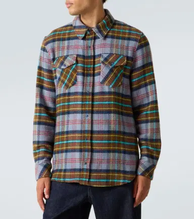 God's True Cashmere Plaid cashmere shirt with lapis lazuli | Thumbnail 5 God's True Cashmere Plaid cashmere shirt with lapis lazuli | Thumbnail 5
