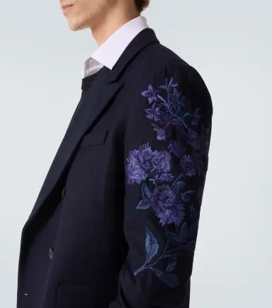 Dries Van Noten Floral double-breasted wool coat | Thumbnail 2 Dries Van Noten Floral double-breasted wool coat | Thumbnail 2