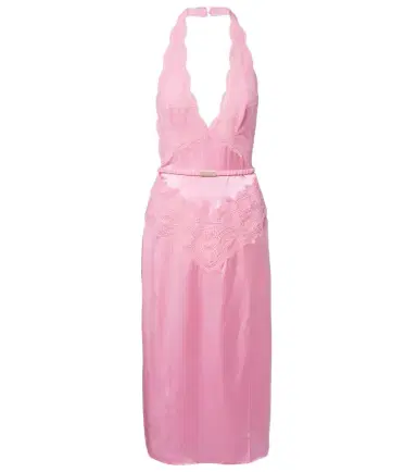 Gucci Lace-trimmed silk satin midi dress | Thumbnail 1 Gucci Lace-trimmed silk satin midi dress | Thumbnail 1