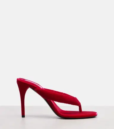 Alaïa Alaïa Velvet thong sandals | Thumbnail 2 Alaïa Alaïa Velvet thong sandals | Thumbnail 2