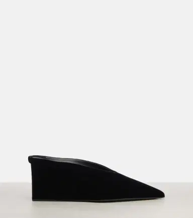 Alaïa Alaïa Cube 75 velvet wedge mules | Thumbnail 3 Alaïa Alaïa Cube 75 velvet wedge mules | Thumbnail 3