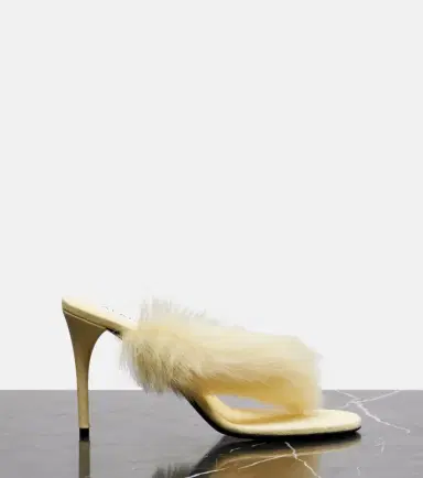 Alaïa Alaïa Shearling and leather thong sandals | Thumbnail 3 Alaïa Alaïa Shearling and leather thong sandals | Thumbnail 3