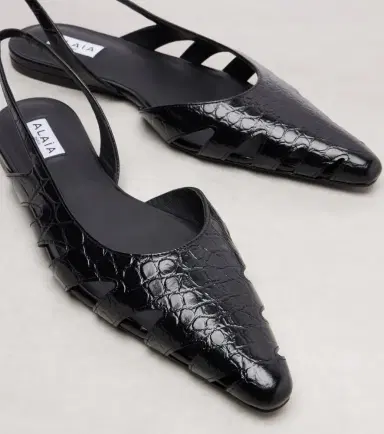 Alaïa Alaïa Croc-effect leather slingback flats | Thumbnail 2 Alaïa Alaïa Croc-effect leather slingback flats | Thumbnail 2
