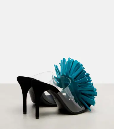 Alaïa Alaïa 90 floral-appliqué leather and PU mules | Thumbnail 3 Alaïa Alaïa 90 floral-appliqué leather and PU mules | Thumbnail 3