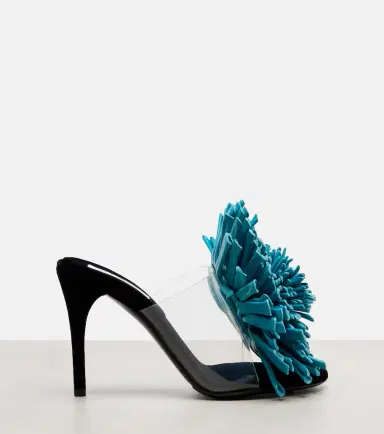 Alaïa Alaïa 90 floral-appliqué leather and PU mules | Thumbnail 4 Alaïa Alaïa 90 floral-appliqué leather and PU mules | Thumbnail 4