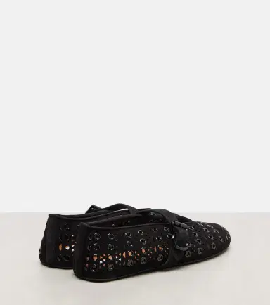 Alaïa Alaïa Vienne embellished suede ballet flats | Thumbnail 2 Alaïa Alaïa Vienne embellished suede ballet flats | Thumbnail 2