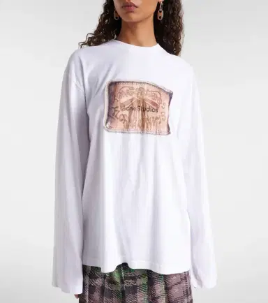 Acne Studios Printed cotton jersey top | Thumbnail 2 Acne Studios Printed cotton jersey top | Thumbnail 2